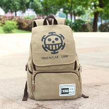One Piece Law canvas backpack bag