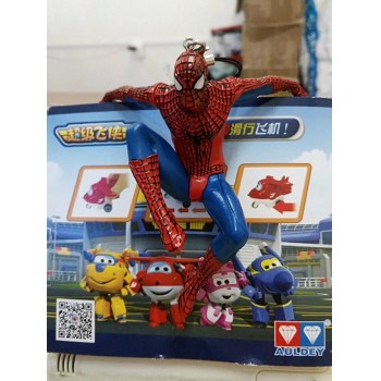 Spider man figure doll key chain