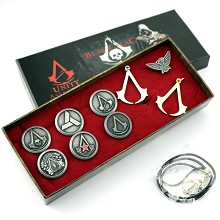 Assassin's Creed necklace+pin a set