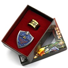 The Legend of Zelda anime ring+pin a set