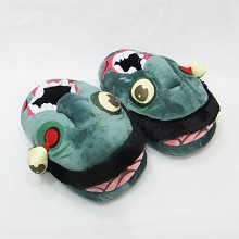 Zombie plush slippers a pair