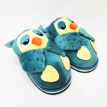 Owl anime plush slippers a pair