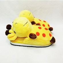 Giraffe anime plush slippers a pair