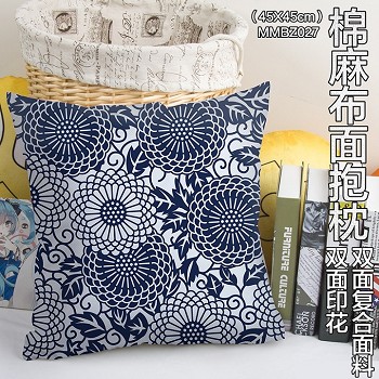 The two-sided cotton fabric pillow