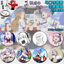 Dagashi Kashi anime brooch pins(8pcs a set)6CM