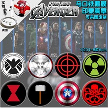 The Avengers anime brooch pins(8pcs a set)6CM