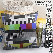 The TV two-sided cotton fabric pillow