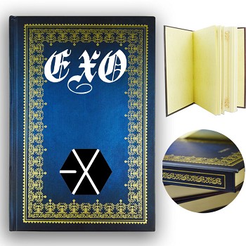 EXO star hard cover notebook(120pages)