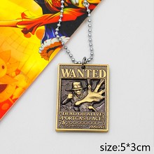 One Piece ACE wanted anime necklace