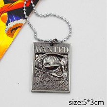 One Piece Luffy wanted anime necklace