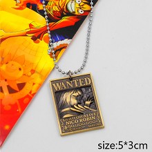 One Piece Robin wanted anime necklace