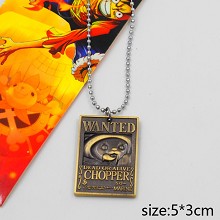 One Piece Chopper wanted anime necklace