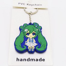Hatsune Miku anime two-sided key chain
