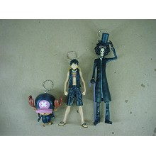 One Piece anime figure key chains set(3pcs a set)