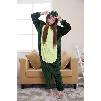 Cartton animal dinosaur flano pajamas dress hoodie