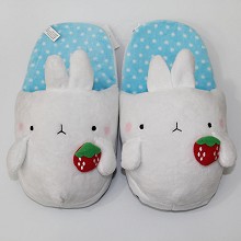 Molang plush shoes slippers a pair