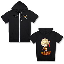 One Piece Law anime short sleeve hoodie