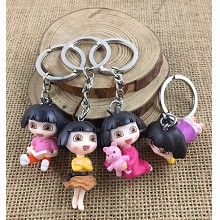 Dora the Explorer anime figure doll key chains set...