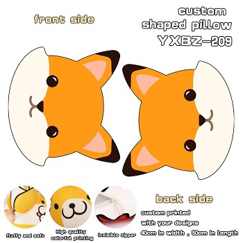 Fox custom shaped pillow