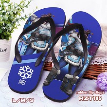 Overwatch Mei rubber flip-flops shoes slippers a pair