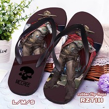 Overwatch Mccree rubber flip-flops shoes slippers ...