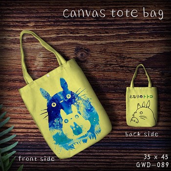 Totoro anime canvas tote bag shopping bag