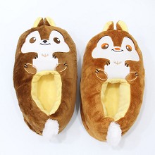 Squirrel plush shoes slippers a pair 28CM