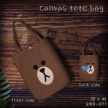 Bear Brown anime canvas tote bag shopping bag