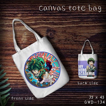 My Hero Academia anime canvas tote bag shopping bag