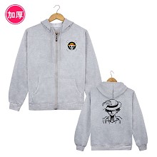 One Piece Luffy anime thick hoodie cloth