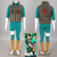 Naruto Rock Lee anime cosplay cloth dress set(5pcs a set)