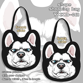 Husky shape shopping bag shoulder bag