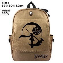 RWBY anime canvas backpack bag