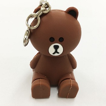 Bear Brown key chain Mobile phone bracket