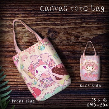 Melody canvas tote bag shopping bag