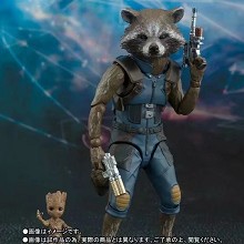 Guardians of the Galaxy SHF Rocket and Groot figur...