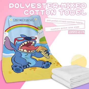 Stitch anime polyester-mixed cotton towel