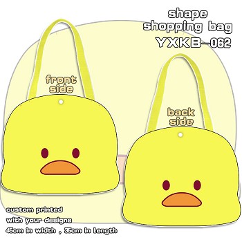 Yellow duck shape shopping bag shoulder bag