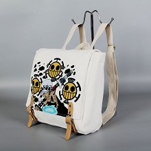 One Piece Law anime canvas backpack bag