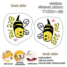 The honeybee custom shaped pillow