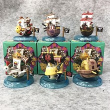 One Piece boat anime figures set(6pcs a set)