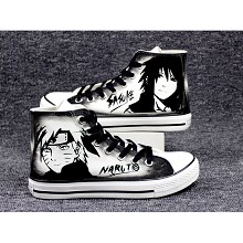 Naruto Uzumaki Naruto+Sasuke anime canvas shoes student plimsolls a pair