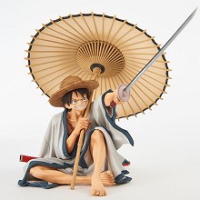 One Piece Luffy umbrella anime figure