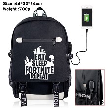 Fortnite game USB charging laptop backpack school bag