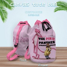 Pink Panther anime drawstring backpack bag