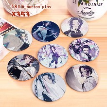 Demon Slayer anime brooches pins set(8pcs a set)