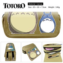 Totoro anime canvas pen bag pencil bag