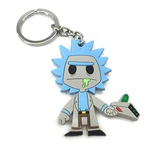 Rick and Morty anime two-sided key chain