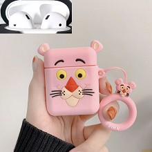 Pink Panther anime Airpods 1/2 shockproof silicone cover protective cases