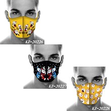 Cuphead game trendy mask printed wash mask